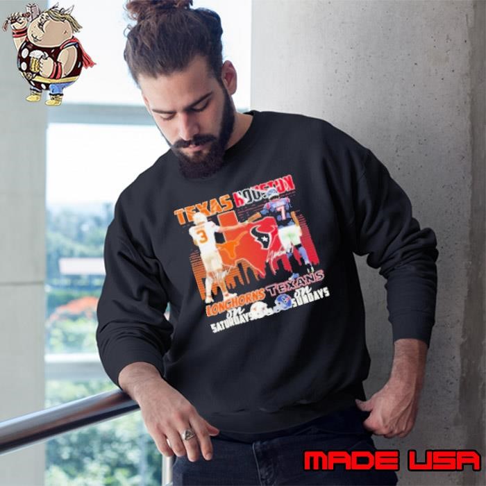 Official Quinn Ewers Texas Longhorns On Saturdays X CJ Stroud Houston Texans On Sundays Sweatshirt
