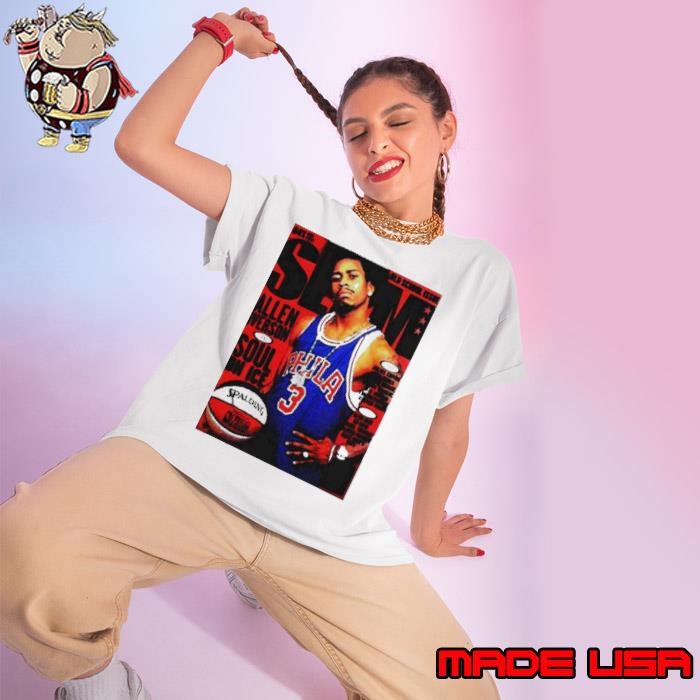Old school issue slam allen iverson soul on ice Ladies tee