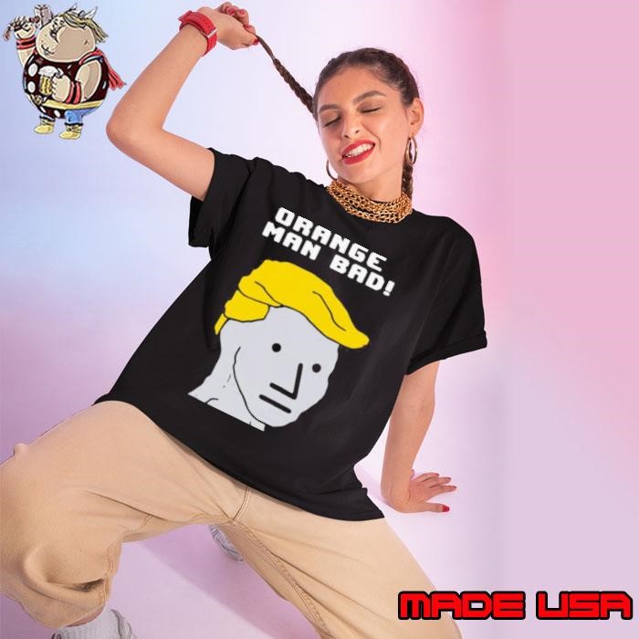 Orange Man Bad Npc Wojak Ladies tee