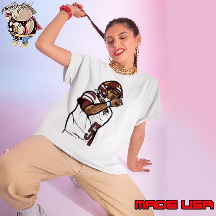 Original Jayden Daniels Shhh Cartoon Football Design Ladies tee