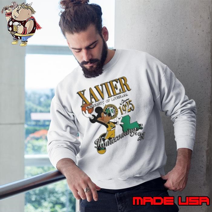 Original Mickey Mouse Xavier University Of Louisiana Since 1925 Homecoming 2021 Sweatshirt