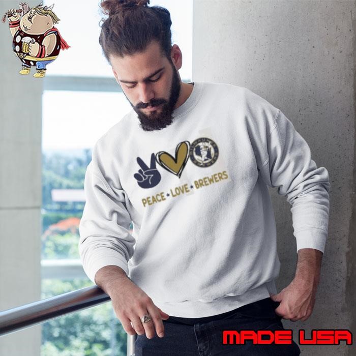 Peace Love Milwaukee Brewers MLB 2024 Sweatshirt