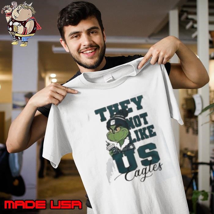 Philadelphia Eagles Grinch They Not Like Us Eagles White Version Unisex