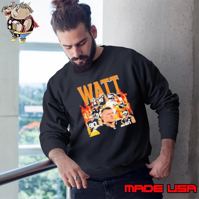 Pittsburgh Steelers TJ Watt 90S Bootleg Sweatshirt
