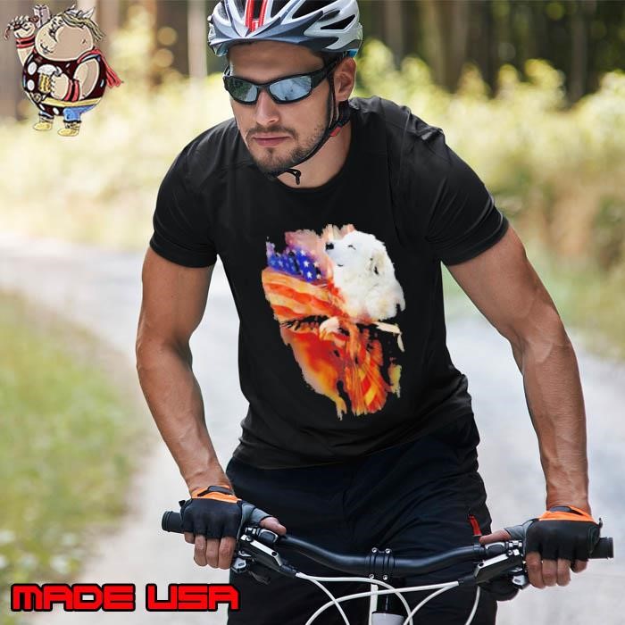 Pyrenees and Eagle American flag Unisex