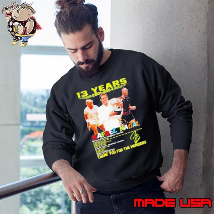 Rafael-Nadal-13-years-2001-2024-thank-you-for-the-memories-shirt0-510x510 Sweatshirt