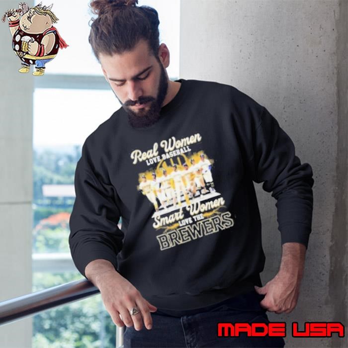 Real Women Love Baseball Smart Women Love The Milwaukee Brewers 2024 Sweatshirt