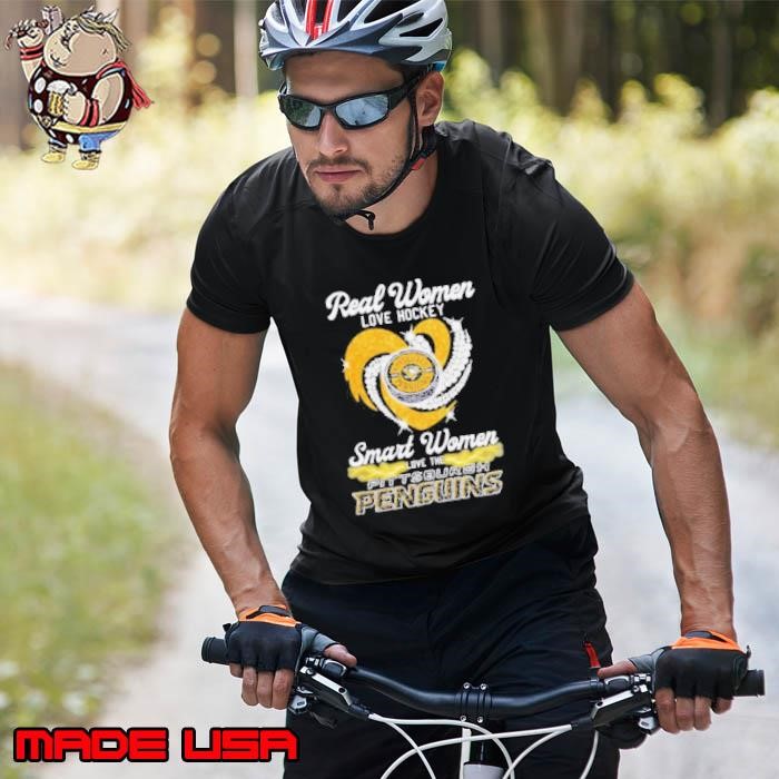 Real Women Love Hockey Smart Women Love The Pittsburgh Penguins Heart Diamond 2024 Unisex