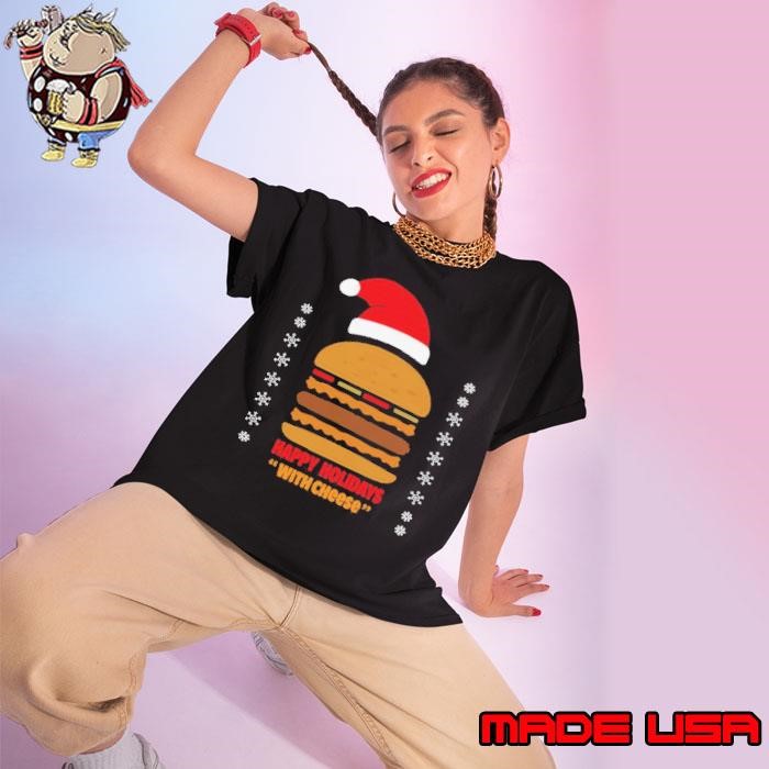 Samuel Jackson Happy Holidays With Cheese Ladies tee