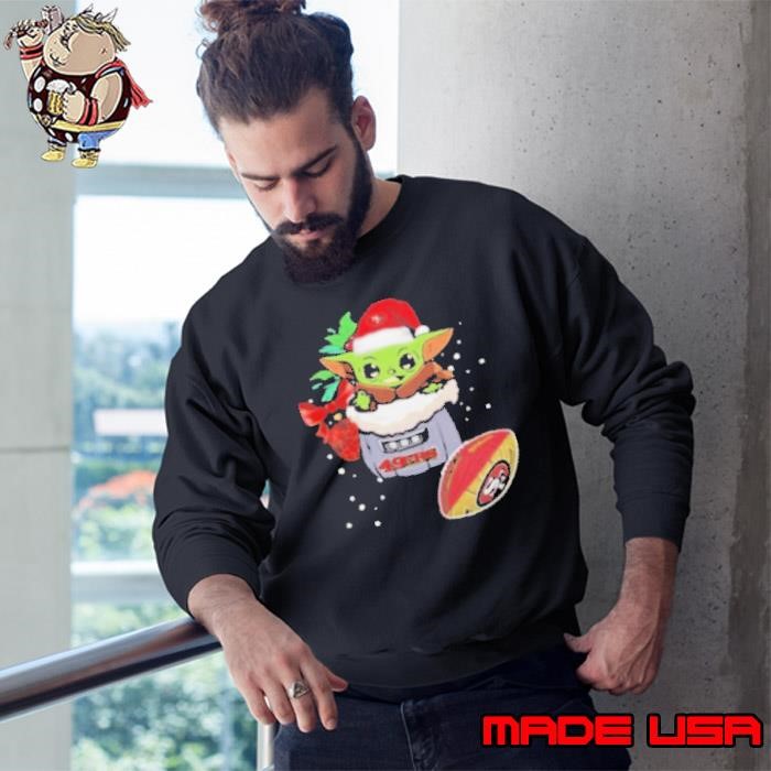 San Francisco 49ers Baby Yoda Merry Christmas 2024 Sweatshirt