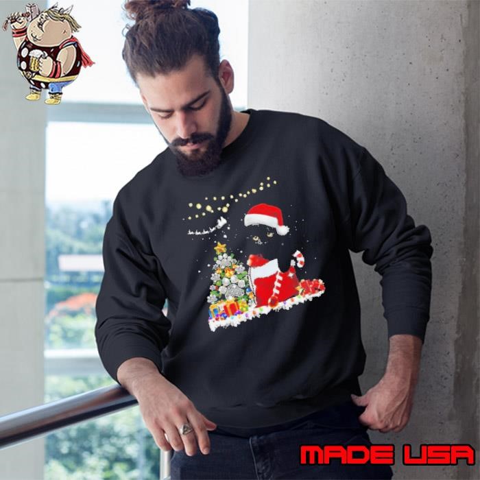Santa Black Cat Christmas Sweatshirt