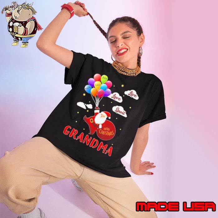 Santa Claus Merry Christmas Grandma Live Love Spoil shirt