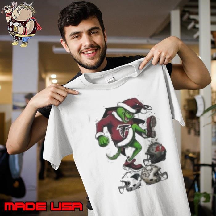 Santa Grinch Atlanta Falcons Stomp On NFL Teams Christmas 2024 Unisex