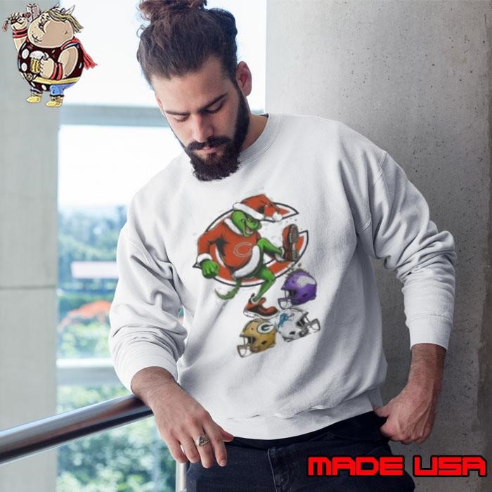 Santa Grinch Chicago Bears Stomp On NFL Teams Christmas 2024 Sweatshirt