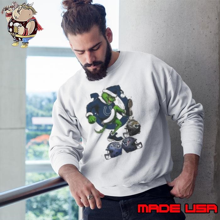Santa Grinch Indianapolis Colts Stomp On NFL Teams Christmas 2024 Sweatshirt