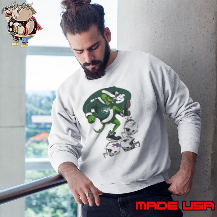 Santa Grinch New York Jets Stomp On NFL Teams Christmas 2024 Sweatshirt