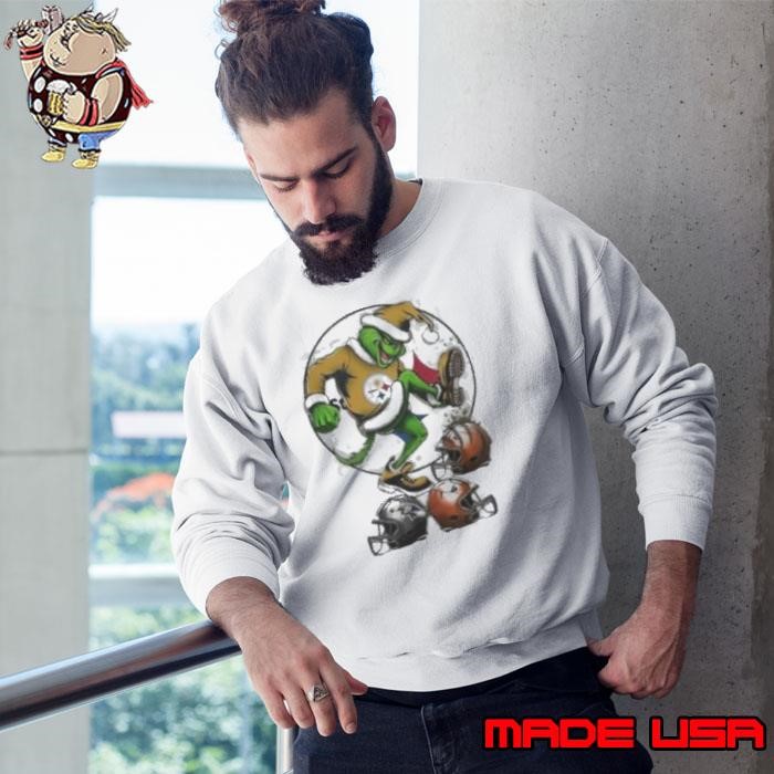 Santa Grinch Pittsburgh Steelers Stomp On NFL Teams Christmas 2024 Sweatshirt