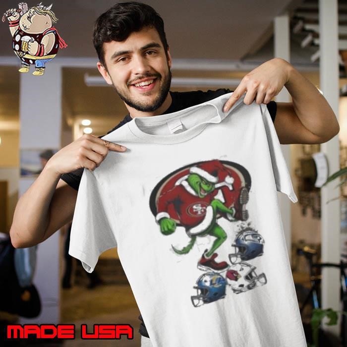 Santa Grinch San Francisco 49ers Stomp On NFL Teams Christmas 2024 Unisex