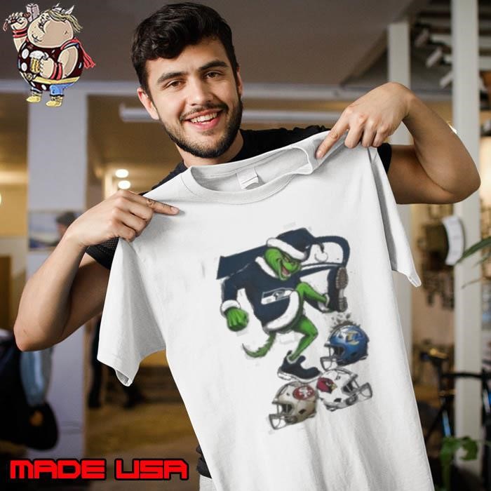 Santa Grinch Seattle Seahawks Stomp On NFL Teams Christmas 2024 Unisex