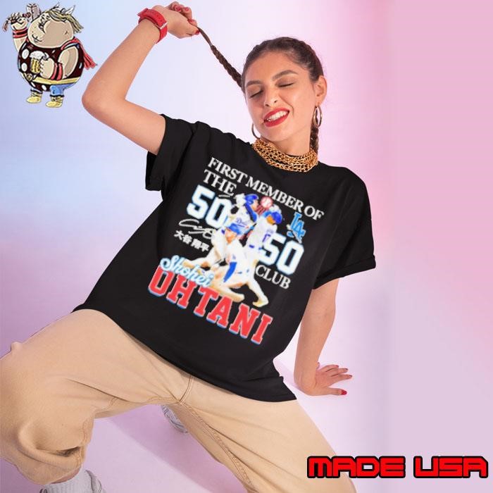 Shohei Ohtani First Member Of The 50 Hr 50 Sb Club Ladies tee