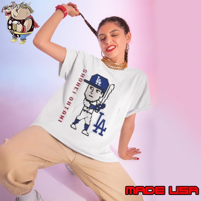 Shohei Ohtani Los Angeles Dodgers 8 bit Ladies tee