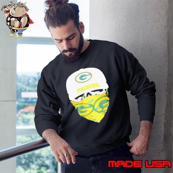 Skull face mask green bay packers Sweatshirt