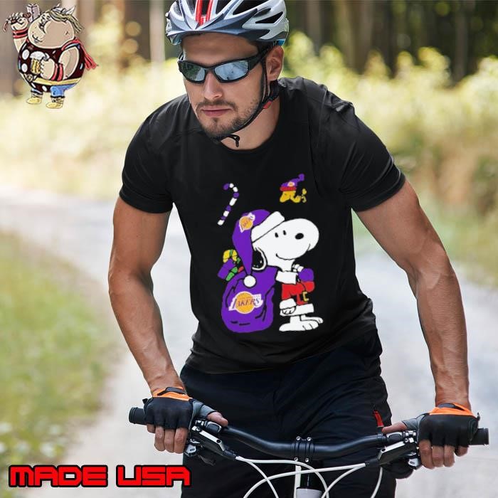 Snoopy and Woodstock Los Angeles Lakers Christmas Unisex