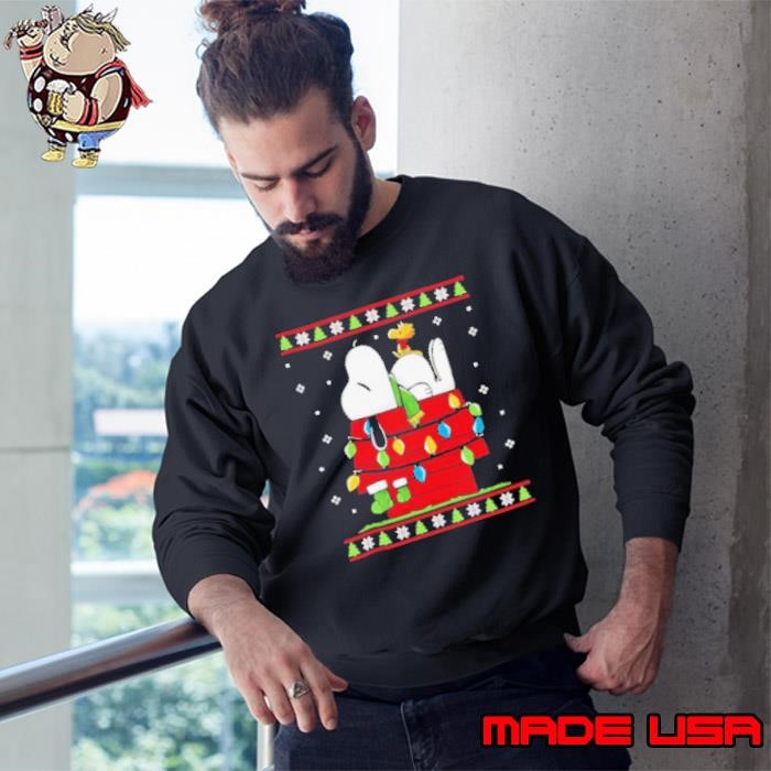 Snoopy and Woodstock waiting for Christmas ugly 2024 Sweatshirt