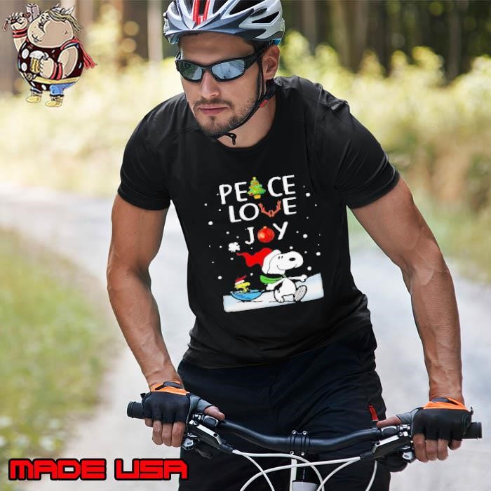 Snoopy peace love joy Christmas sihrt Unisex