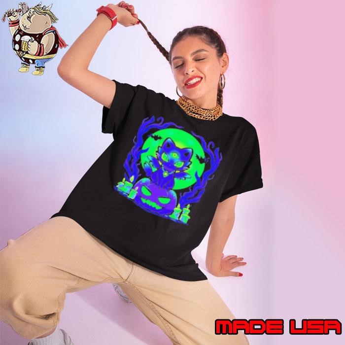Spooky Moonlit Cat Halloween Shirt
