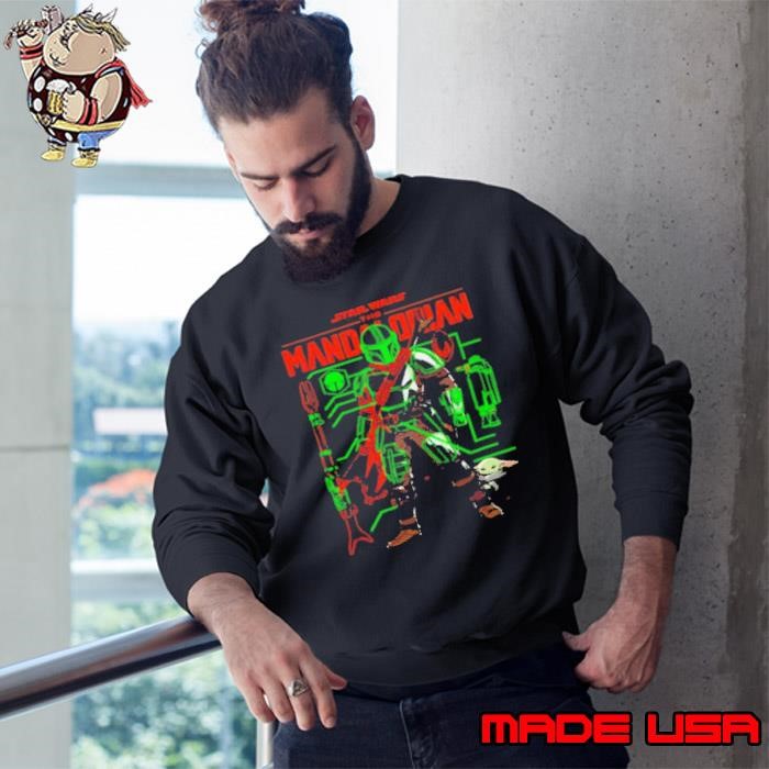 Star Wars The Mandalorian Neon Schematics Baby Yoda Sweatshirt