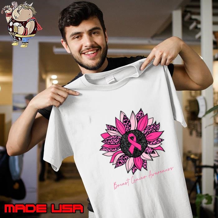 Sunflower Wear Pink Breast Cancer Awareness Leopard Unisex