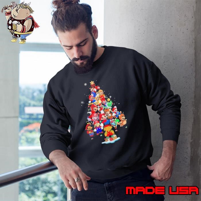 Super Mario Christmas tree Sweatshirt