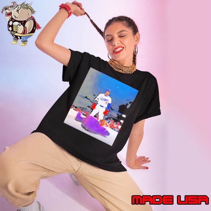 Top Los Angeles Dodgers Shohei Ohtani down goes Grimace Ladies tee