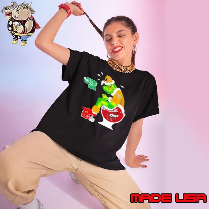 UCF Knights Grinch Santa Toilet Temple Owls Cincinnati Bearcats Christmas Ladies tee