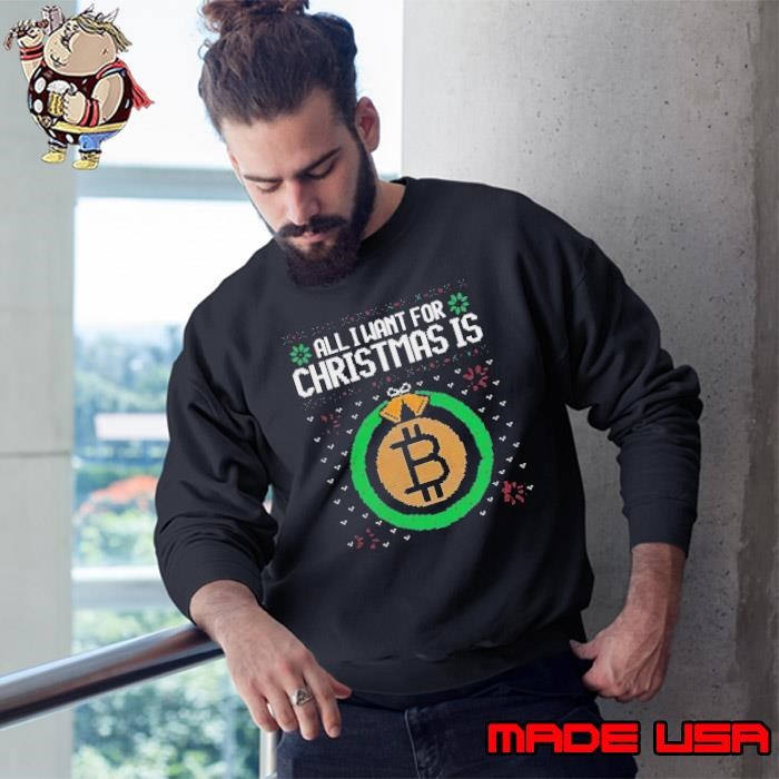 Ugly Sweater Christmas Bitcoin Sweatshirt