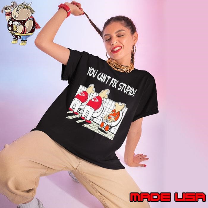You Cant Fix Stupid Funny Kansas City Chiefs NFL Ladies tee