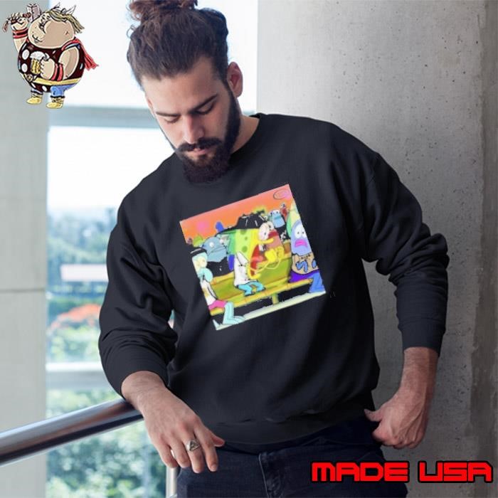 Zaynah Bear Wearing Pwc Spongebob Sweatshirt