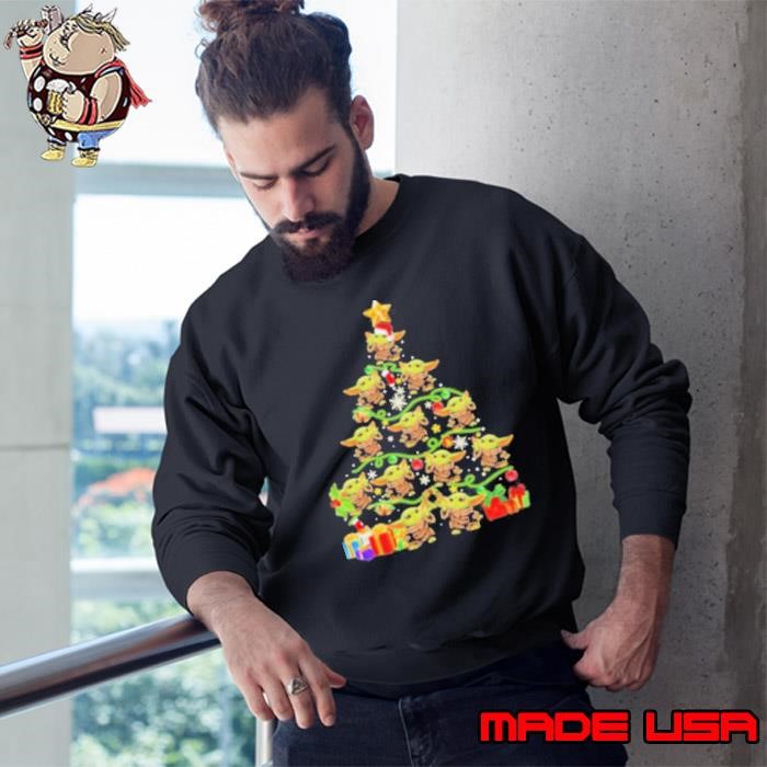 baby yoda christmas tree pine Sweatshirt