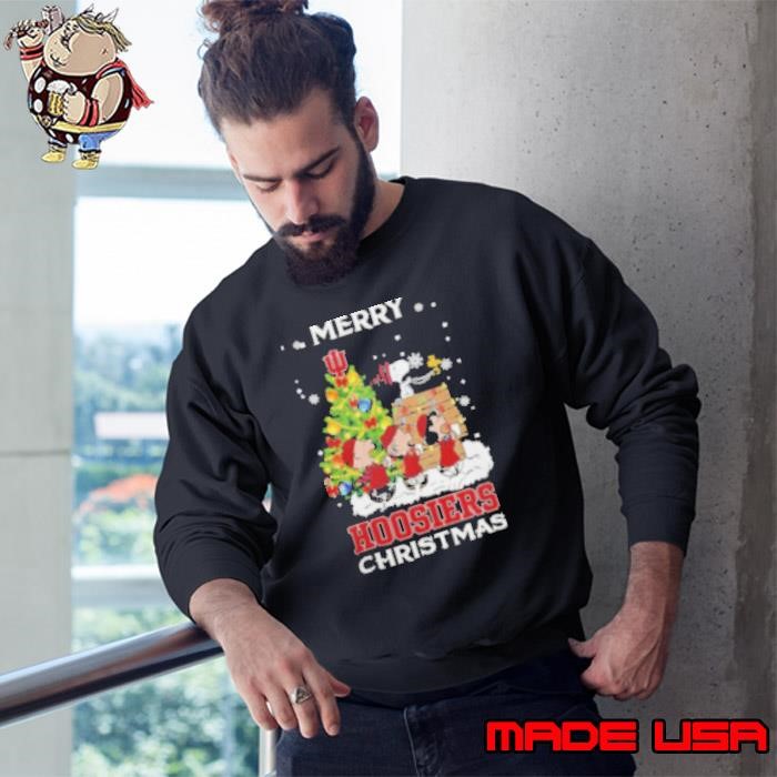 2024 Indiana Hoosiers Snoopy And Friends Merry Christmas Sweatshirt
