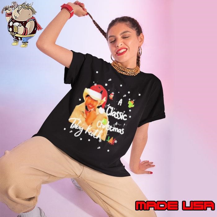 A classic Christmas Toby Keith Ladies tee