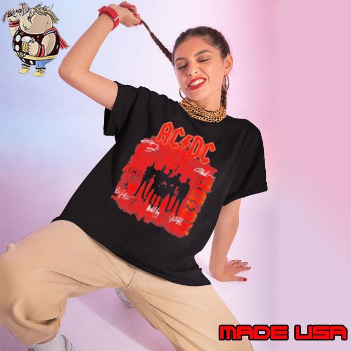 AC DC Shot In The Dark Signatures Ladies tee
