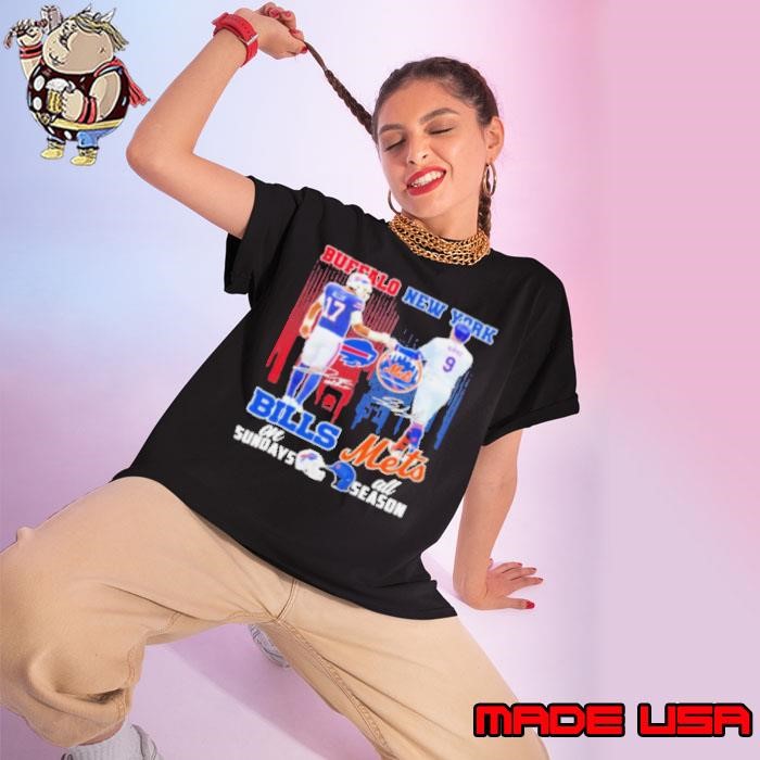 Allen Nimmo Bills On Sundays Mets All Season Ladies tee