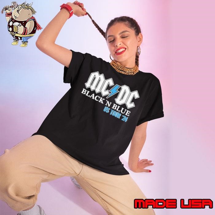 Amy Andrews Fox 2 Wearing Mcdc Black _N Blue Us Tour 24 Ladies tee