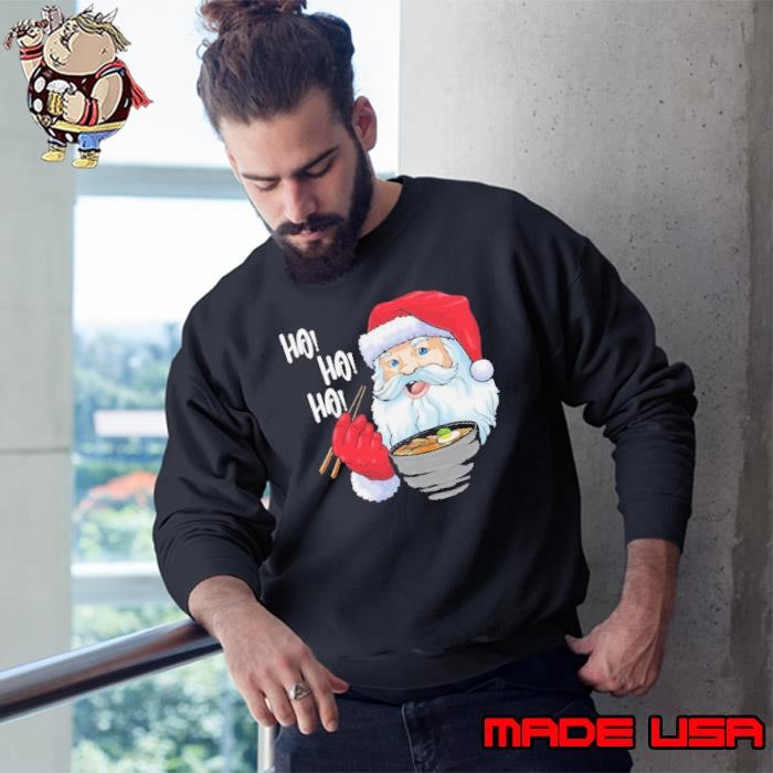 Awesome Santa Claus Eats Noodles Merry Christmas Sweatshirt