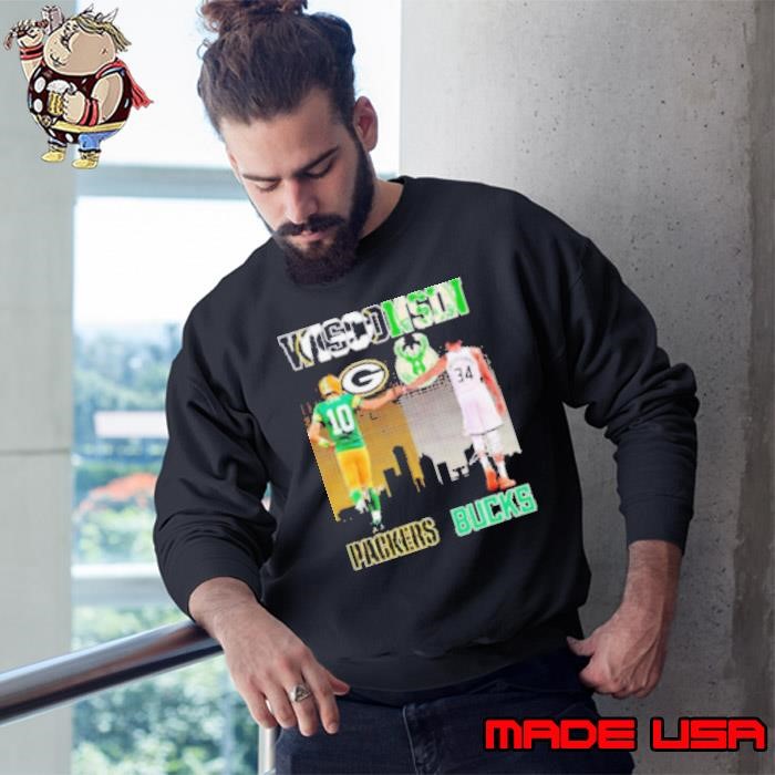 Awesome WIsconsin city Packers Jordan Love and Bucks Antetokounmpo signatures Sweatshirt