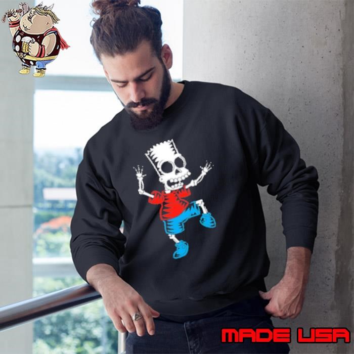 Bart Simpson Skeleton The Simpsons for Halloween Sweatshirt