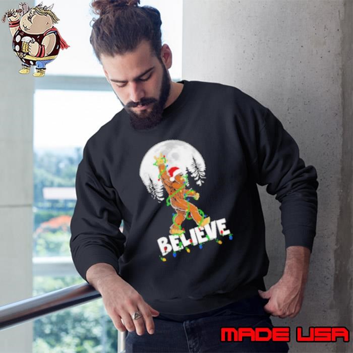 Bigfoot Rock Roll Sasquatch Christmas Believe Sweatshirt