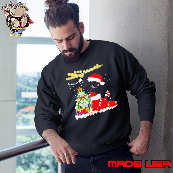 Black Cat Merry Christmas Sweatshirt