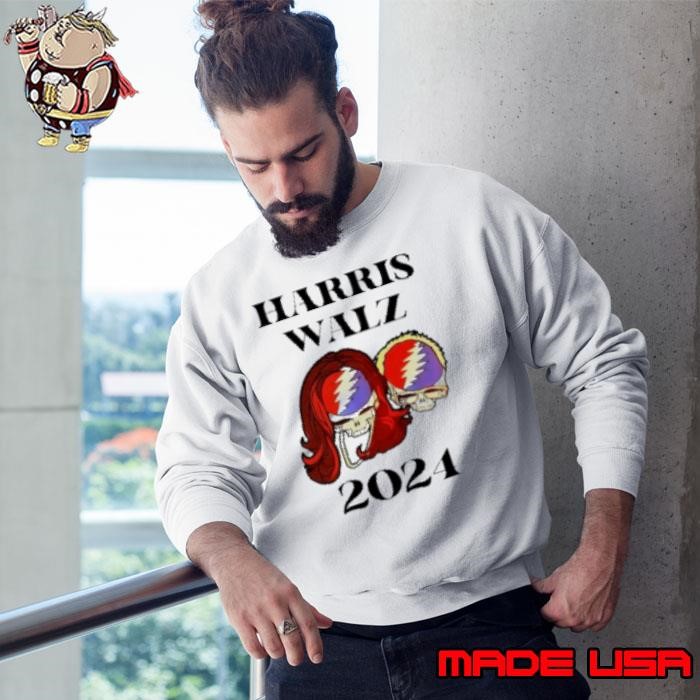 Bobby Weir Harris Walz 2024 Grateful Dead Skulls Sweatshirt